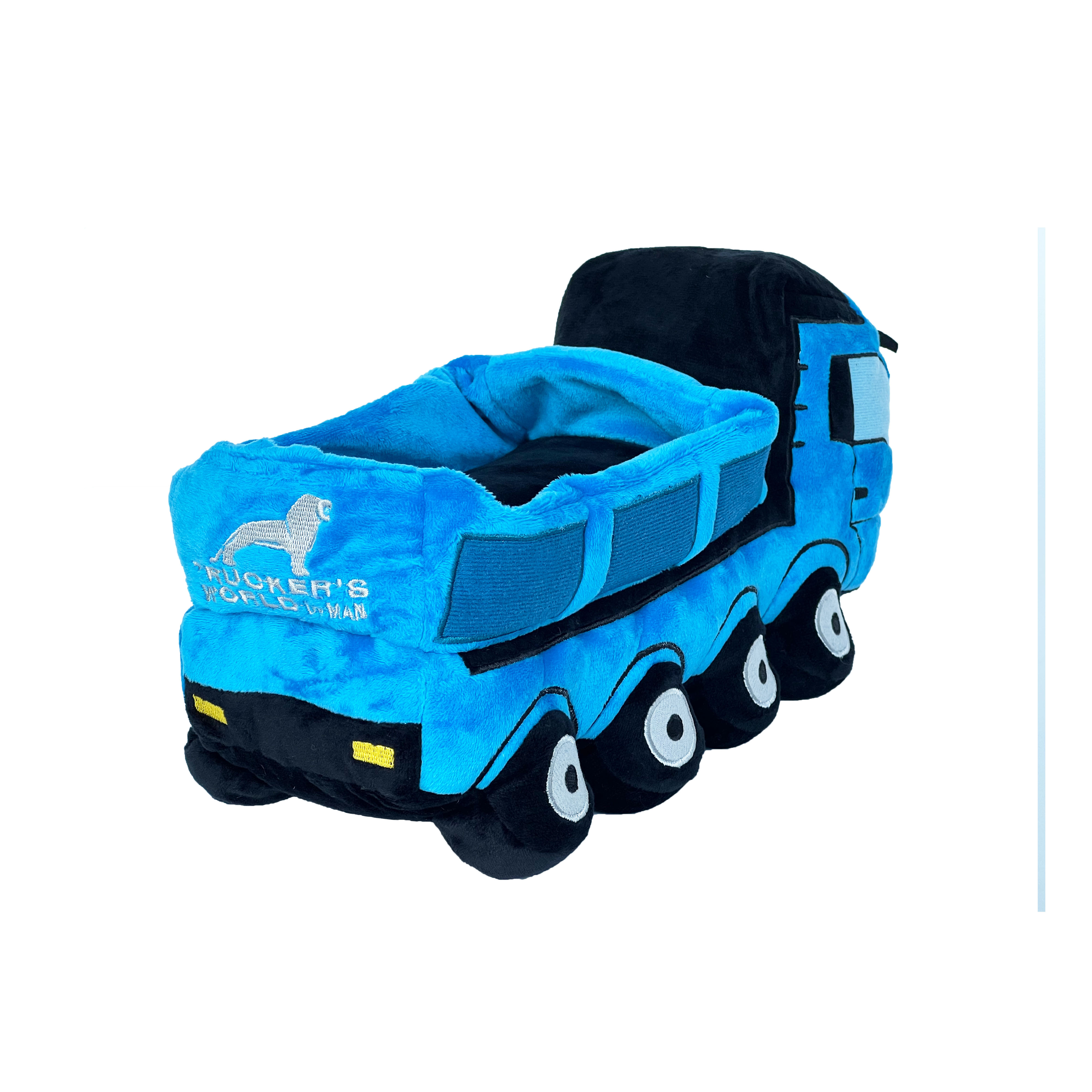 Plüschtruck Kipper blau
