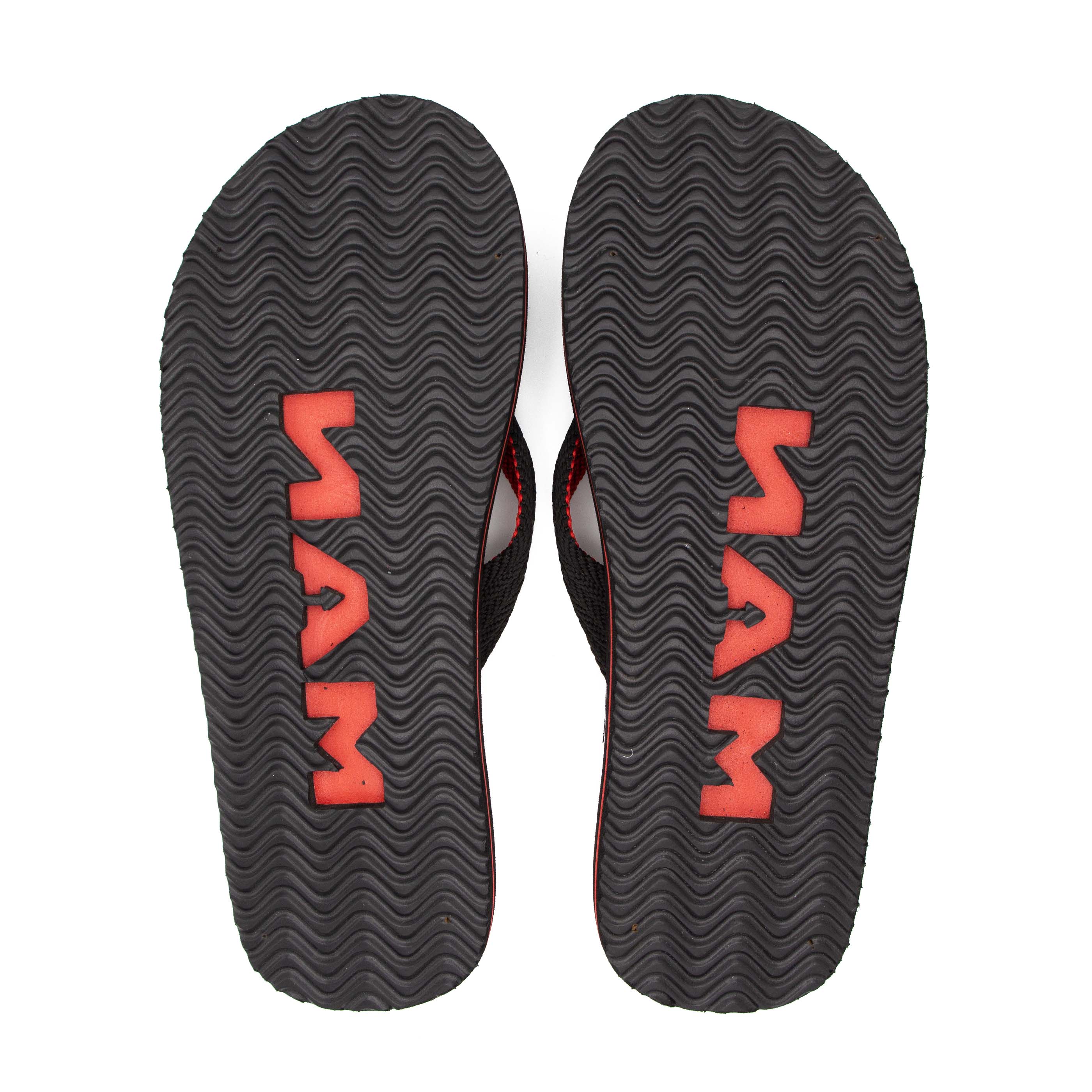 Badeschuhe Flip Flops schwarz-rot