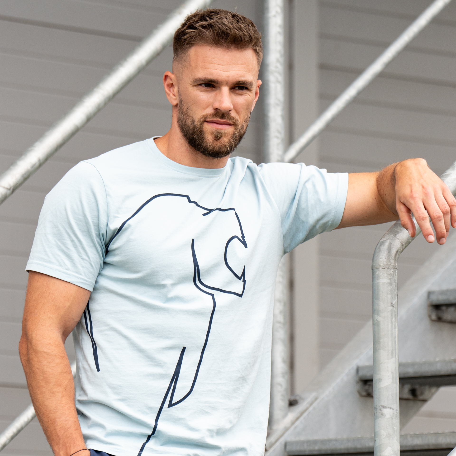 Herren T-Shirt Lion arctic blue